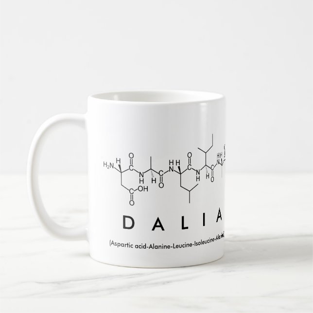 Mug du nom du peptide Dalia (Gauche)