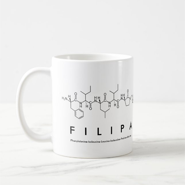 Mug du nom du peptide de Filipa (Gauche)