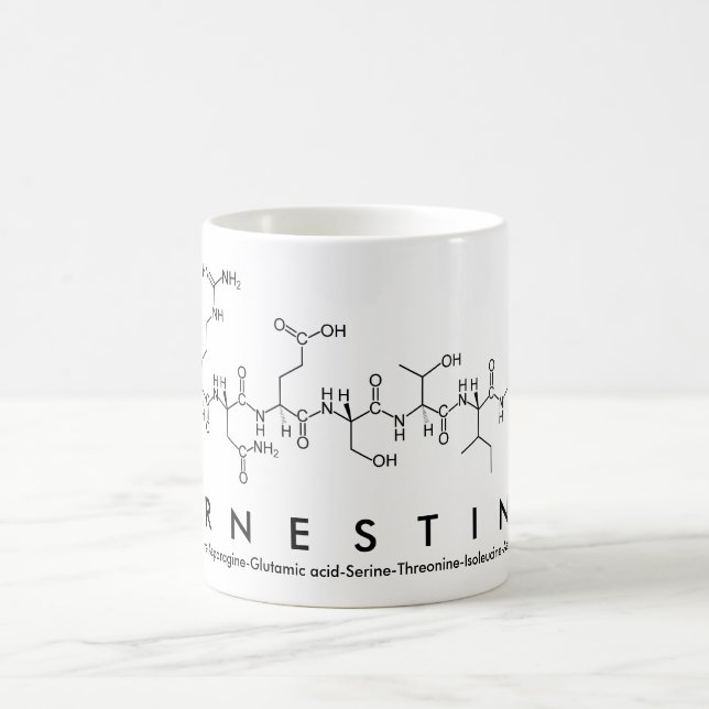 Mug du nom du peptide de l'ernestine (Centre)
