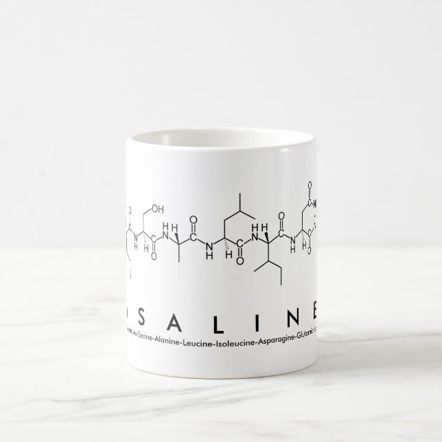 Mug du nom du peptide de l'Isaline (Centre)
