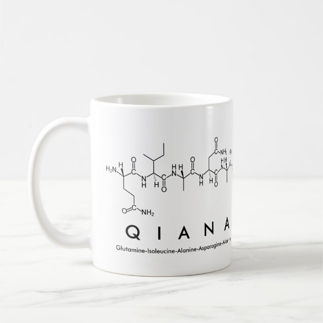 Mug du nom du peptide de Qiana (Gauche)