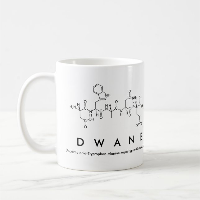 Mug du nom du peptide Dwane (Gauche)