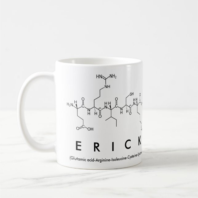 Mug du nom du peptide Erick (Gauche)