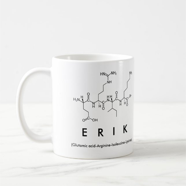 Mug du nom du peptide Erik (Gauche)