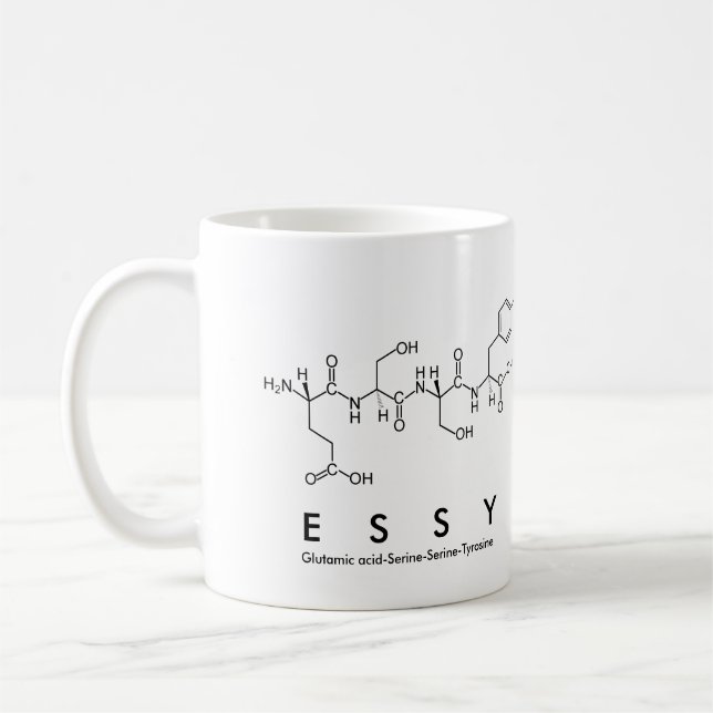 Mug du nom du peptide Essy (Gauche)