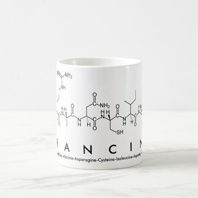 Mug du nom du peptide franine (Centre)