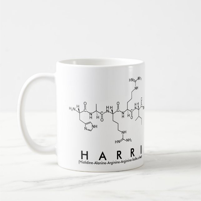 Mug du nom du peptide Harri (Gauche)