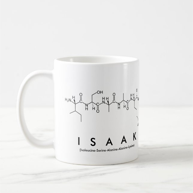 Mug du nom du peptide Isaak (Gauche)