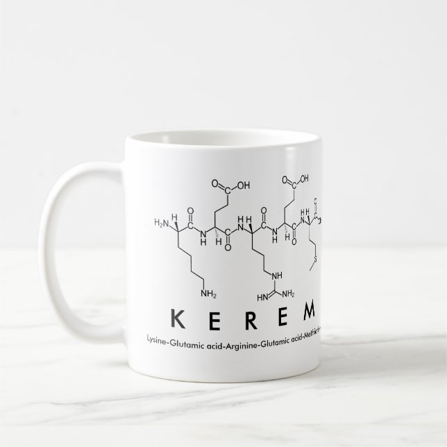 Mug du nom du peptide Kerem (Gauche)