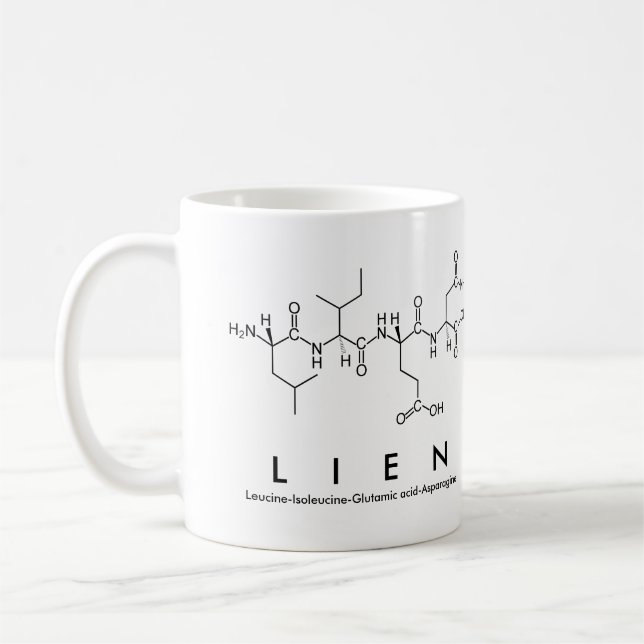 Mug du nom du peptide Lien (Gauche)