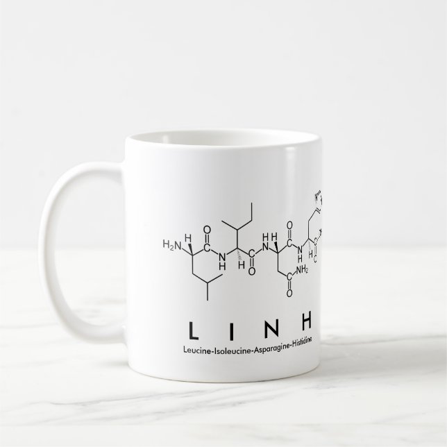 Mug du nom du peptide linh (Gauche)