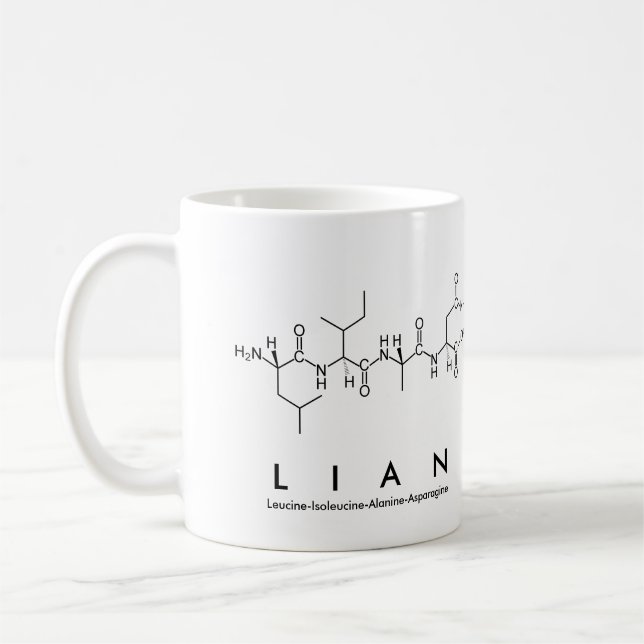 Mug du nom du peptide liquide (Gauche)