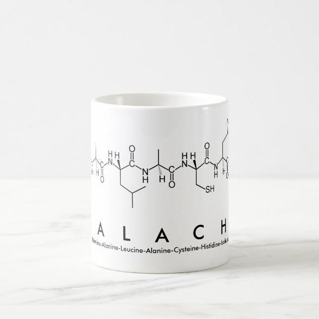 Mug du nom du peptide malachi (Centre)