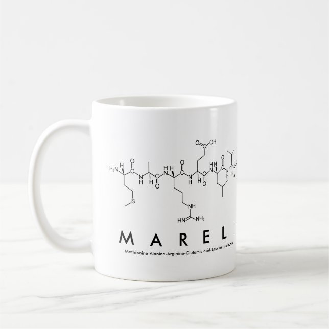 Mug du nom du peptide Mareli (Gauche)