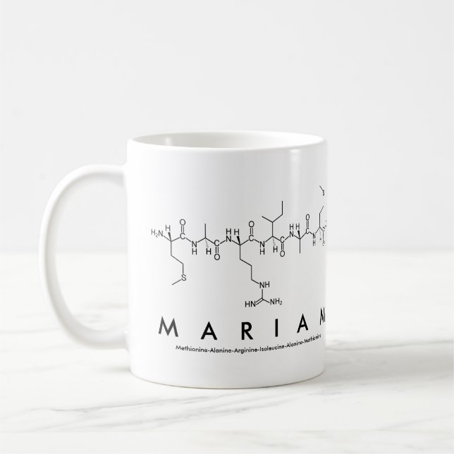 Mug du nom du peptide Mariam (Gauche)