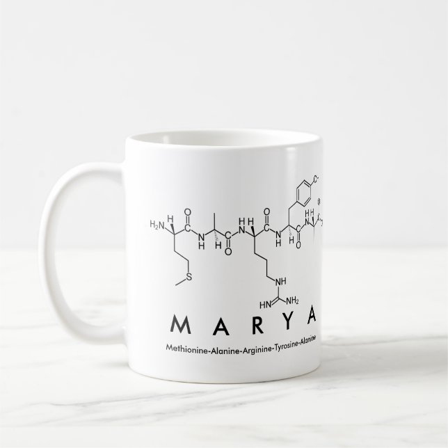 Mug du nom du peptide Marya (Gauche)