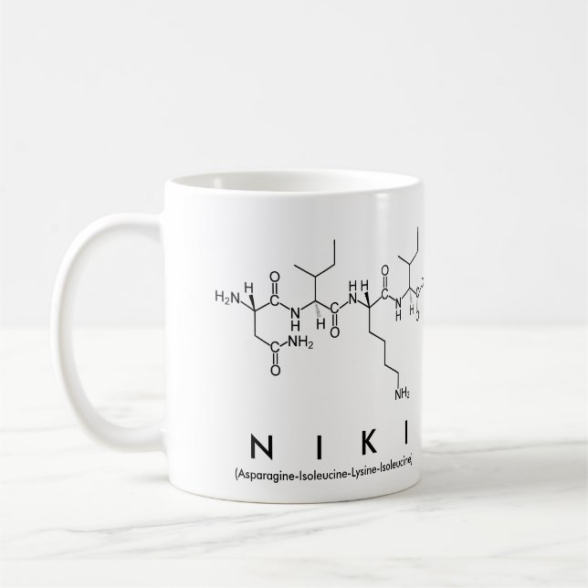 Mug du nom du peptide Niki (Gauche)