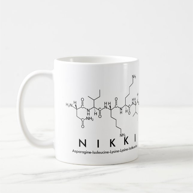Mug du nom du peptide Nikki (Gauche)