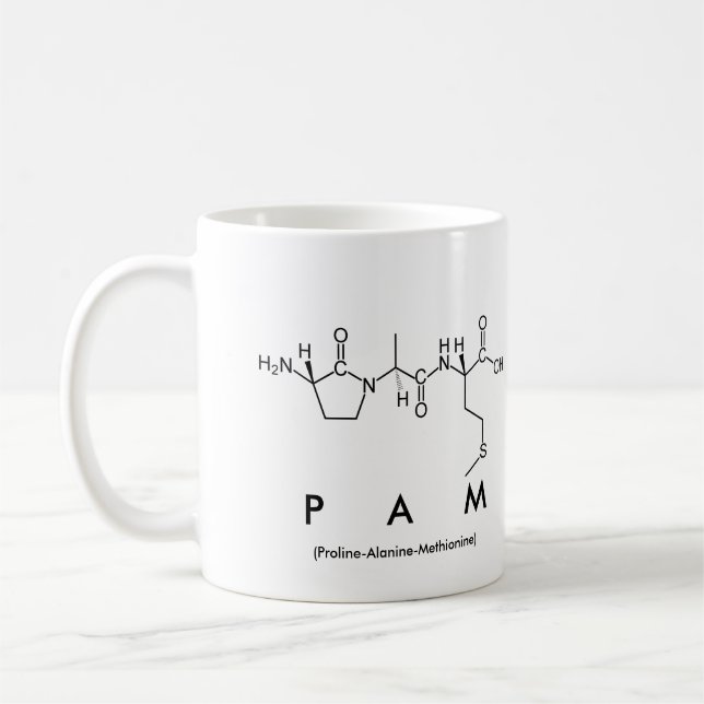 Mug du nom du peptide Pam (Gauche)