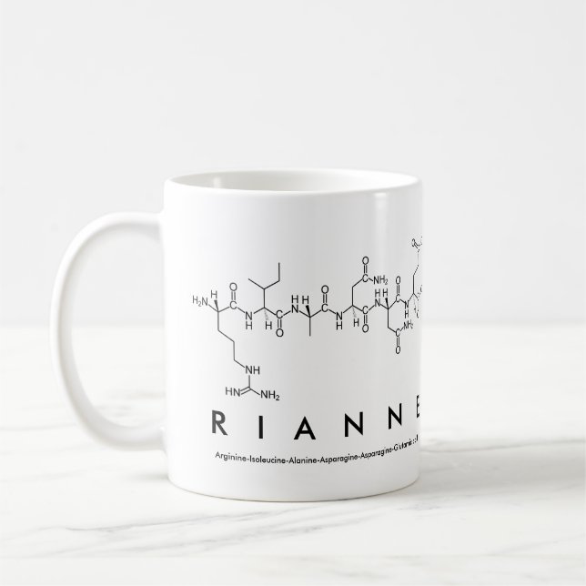 Mug du nom du peptide Rianne (Gauche)