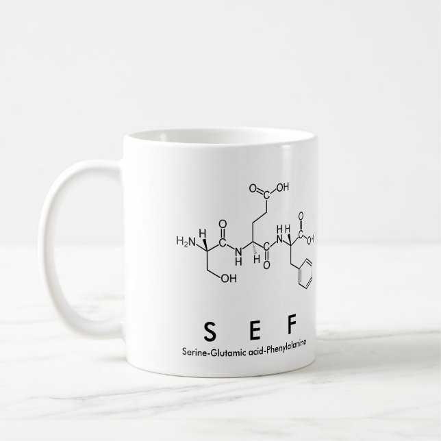 Mug du nom du peptide Sef (Gauche)