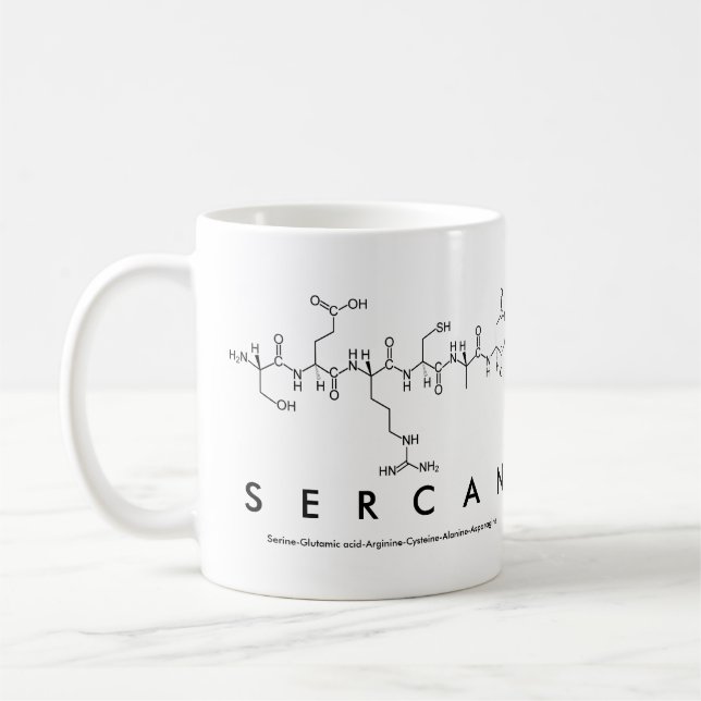 Mug du nom du peptide sercan (Gauche)