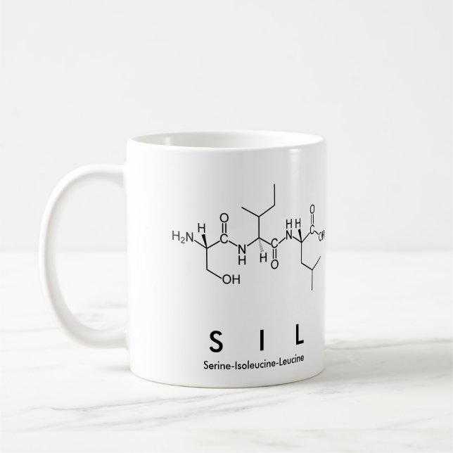 Mug du nom du peptide Sil (Gauche)