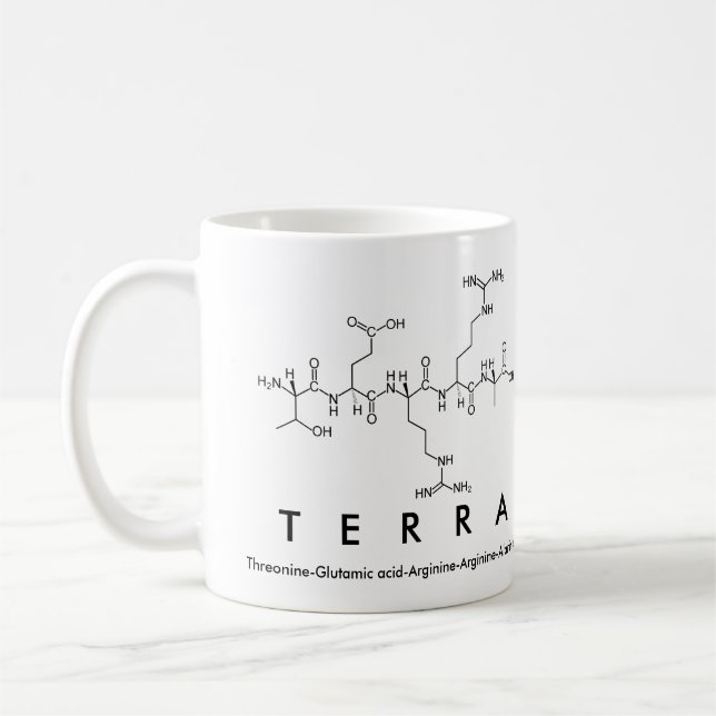 Mug du nom du peptide Terra (Gauche)