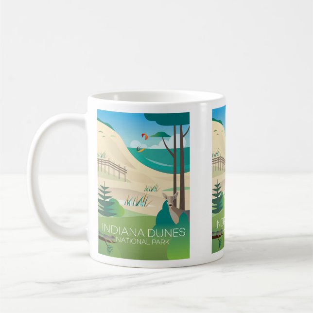 Mug du parc national des dunes d'Indiana (Gauche)
