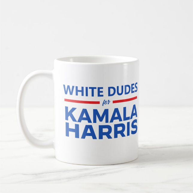 Mug Dudes blanches pour Kamala Harris (Gauche)