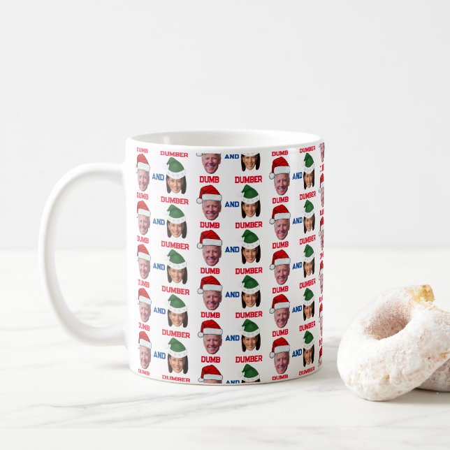 Mug Dumb Et Dumber Haris Et Biden Votent Pour Trump (Avec donut)