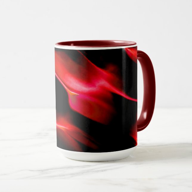 Mug Dunes artificielles dans l'ombrage rouge (Devant droit)