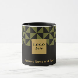 Mug Duo artisanat noir et mousse d'olive - Logo d'entr