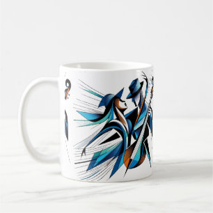 Mug Duo d'art musical abstrait