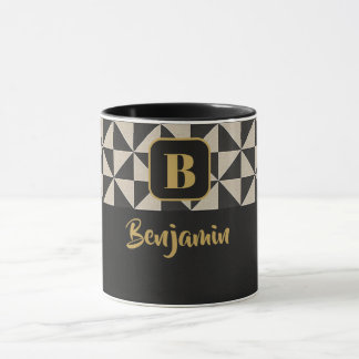Mug Duo Geo Black & Stone Grey Personnalités