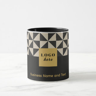 Mug Duo noir et pierre gris artisanat - Logo d'affaire