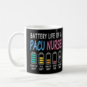Mug Durée de vie de la batterie d'une infirmière de l'