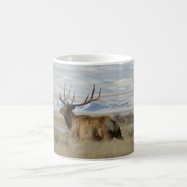 Mug E22 Bull Elk Snowy Hills (Centre)