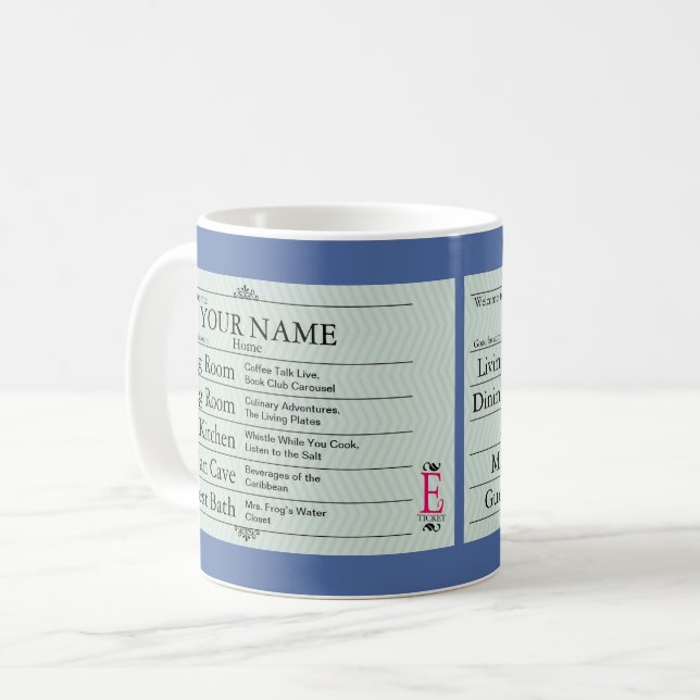 Mug E-Billet nostalgique personnalisable (Devant gauche)