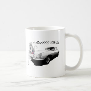 Mug E-type pointe avec la fille chaude de chat