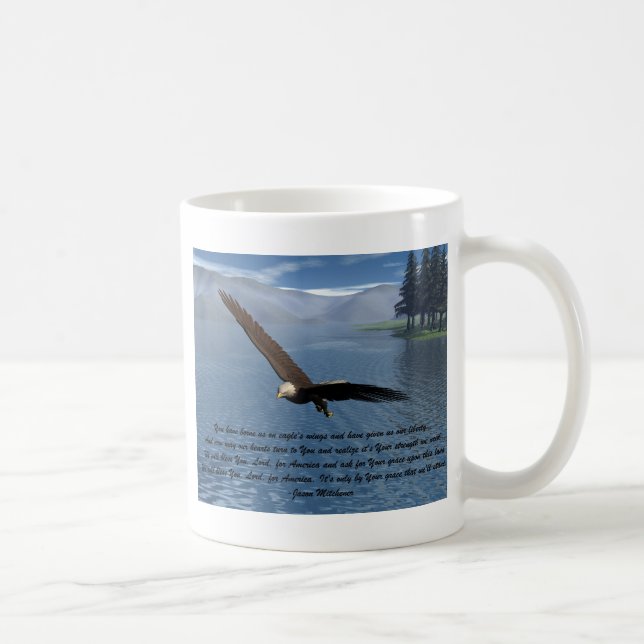 Mug Eagle avec le poème (Droite)
