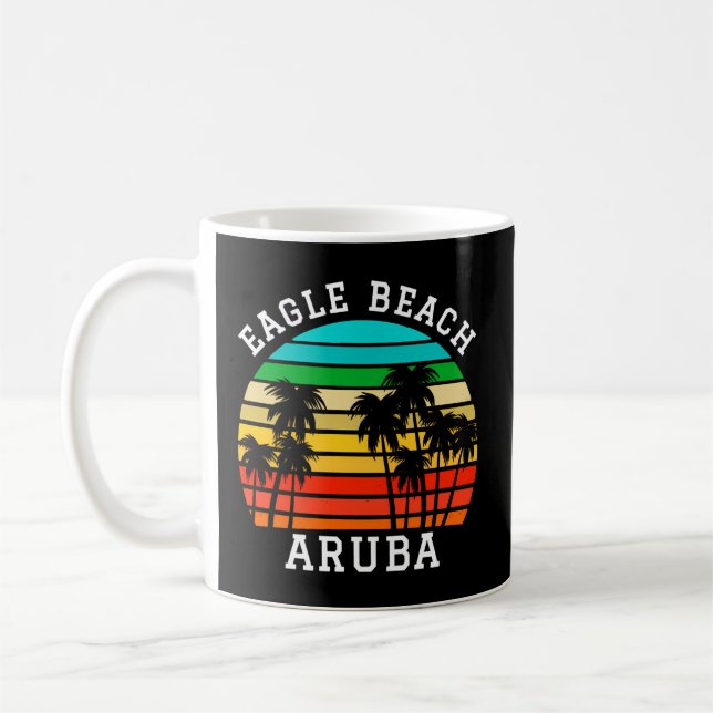 Mug Eagle Beach Aruba Famille Vacances Coucher de sole (Gauche)