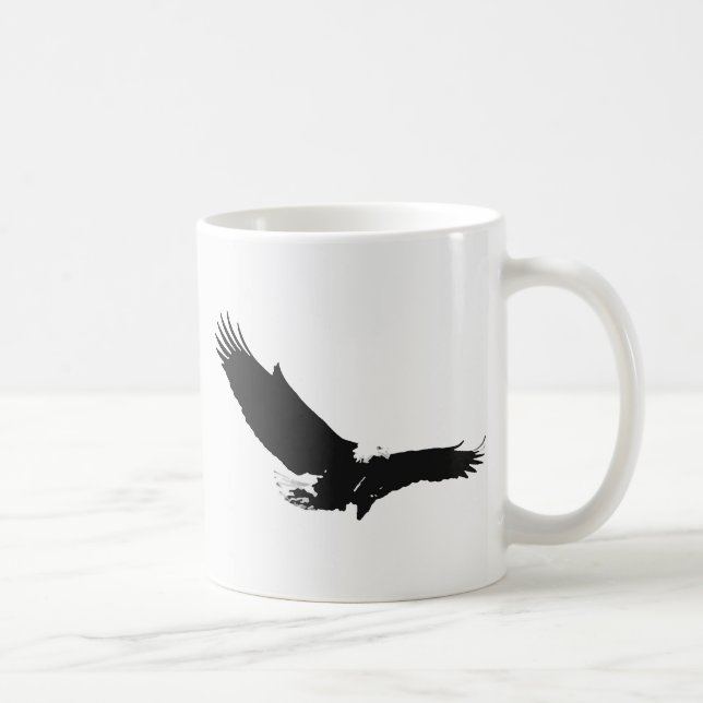 Mug Eagle de débarquement noir et blanc (Droite)