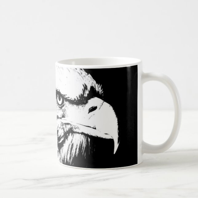 Mug Eagle Head Modern Pop Art Modèle Ajouter Votre Tex (Droite)