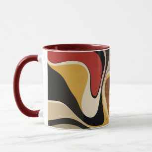 Mug Earthy Abstract Swirl Art