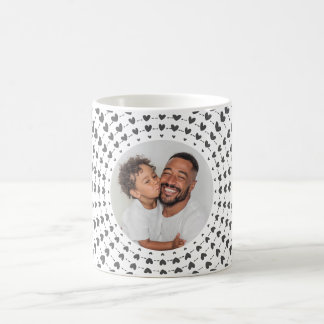 Mug Easy Modern & Trendy One Photo & Gray Hearts