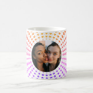 Mug Easy Modern & Trendy One Photo & Multi Hearts