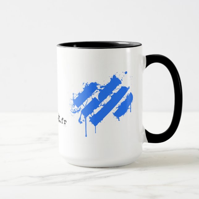 Mug Easysport Black coffee/Blue splatter Tasse (Rechts)