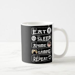 Mug Eat Sleep Anime Jeu Chemise Répéter Kawaii Anime G