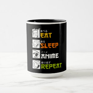 Mug Eat Sleep Anime Repeat Venin Idea Cosplayer